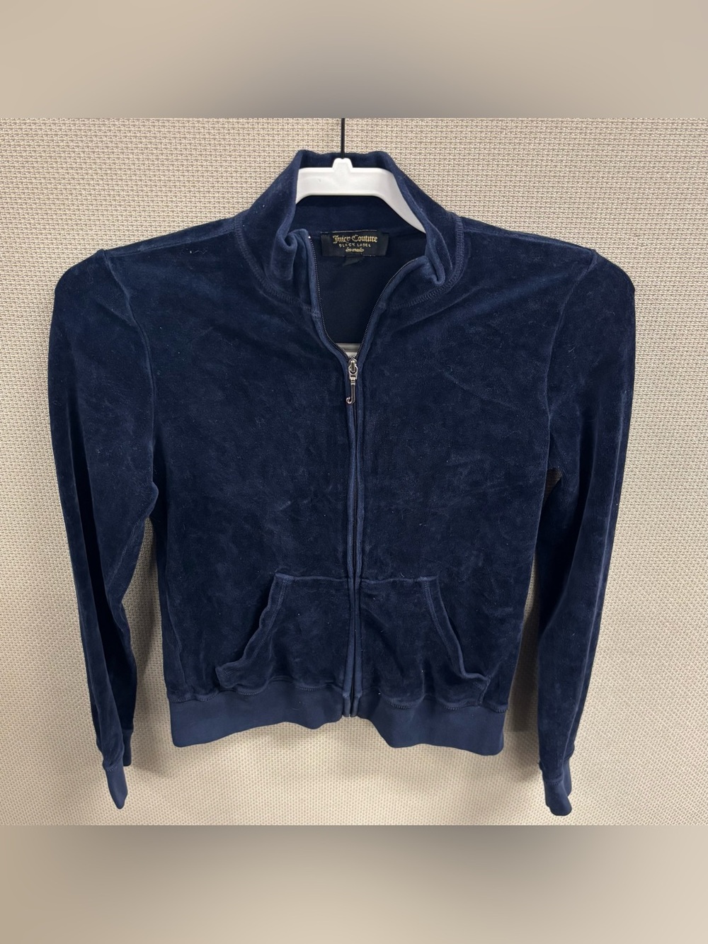 Juicy Couture Black Label Y2K Velour Zip Jacket Size S